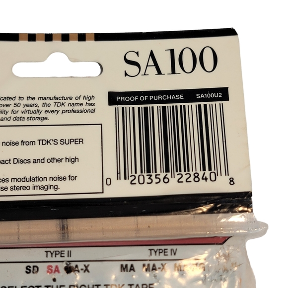 TDK SA100 100 Min 2 Pac NIP With Bonus Basf Extra1 NIP 90 Min - Picture 7 of 10